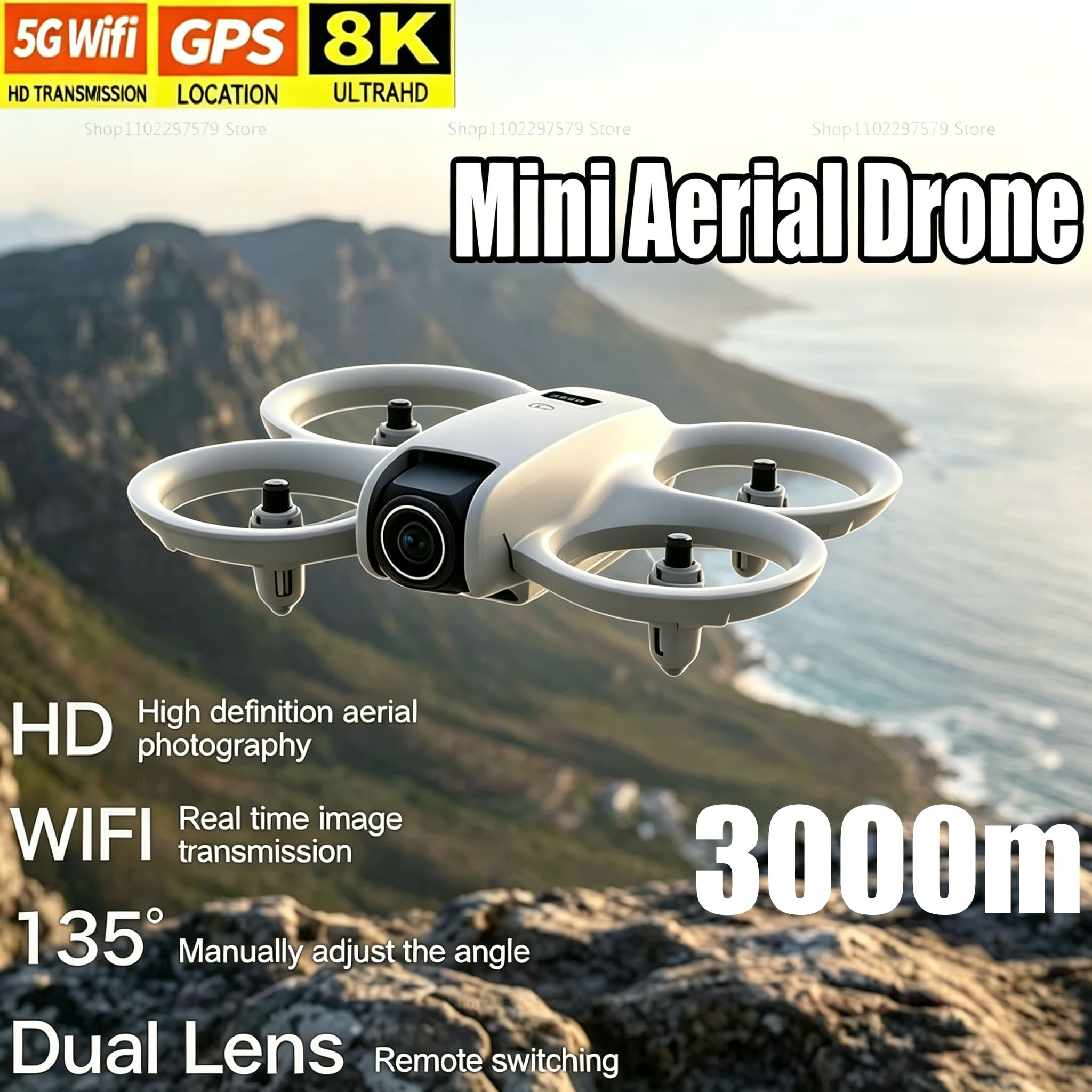 Drone Gimbal Brushless - Mini Drone with 8K HD Camera