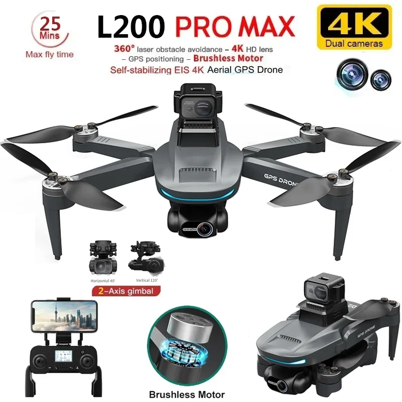L200 PRO MAX Drone 4K 2-Axis P - Drone Gimbal 2 Axis reseña y precio