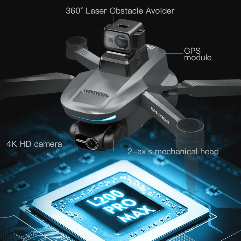 L200 PRO MAX Drone 4K 2-Axis P - Drone Gimbal 2 Axis reseña y precio