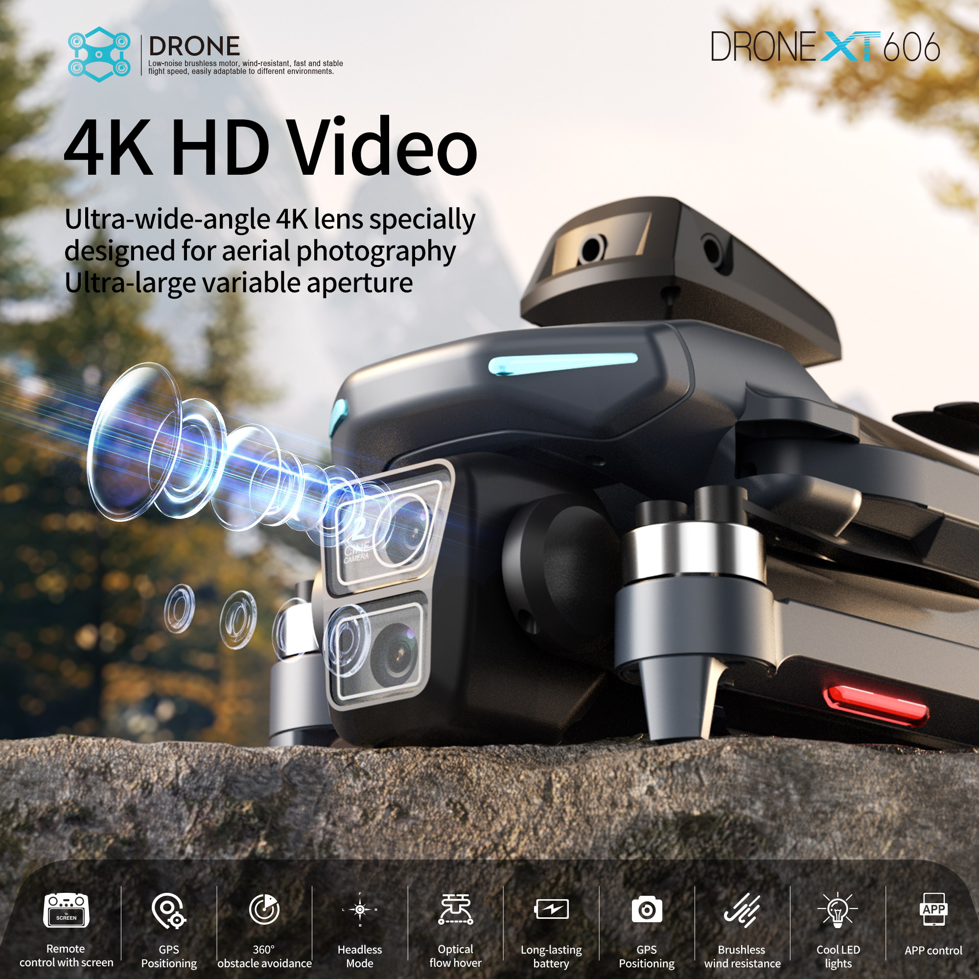 XT606 MAX GPS NEW Drone 8k Pro - Drone Gimbal Mount reseña y precio