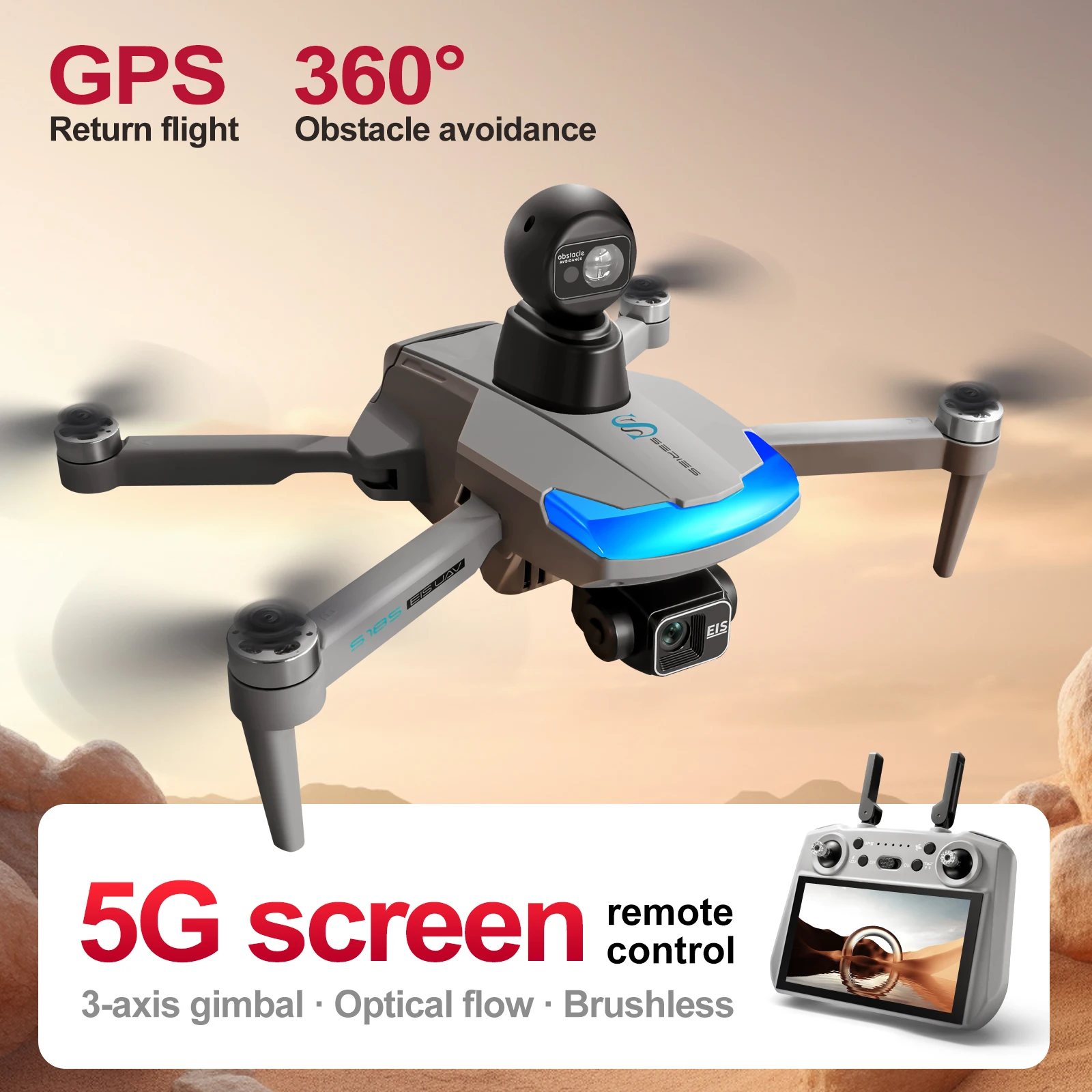 S185 Professional Drone 2.7K H - Drone Gimbal 3 Axis reseña y precio