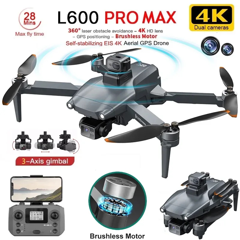 L600 PRO MAX GPS Drone Profess - Drone Gimbal 3 Axis reseña y precio