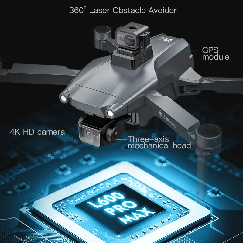 L600 PRO MAX GPS Drone Profess - Drone Gimbal 3 Axis reseña y precio